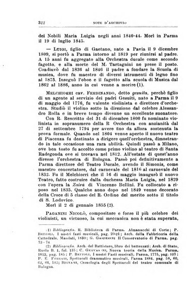 Note d'archivio per la storia musicale periodico trimestrale