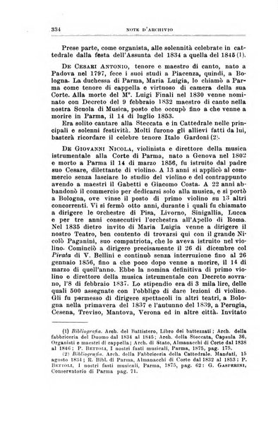 Note d'archivio per la storia musicale periodico trimestrale