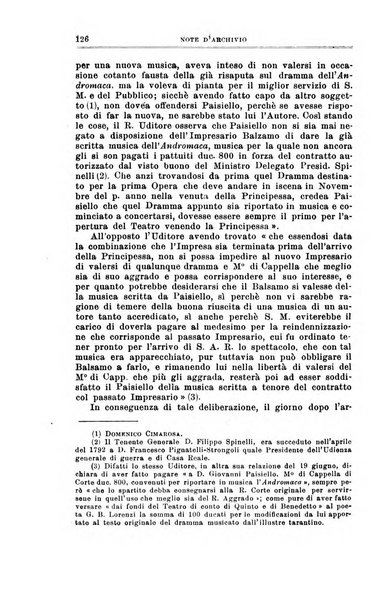 Note d'archivio per la storia musicale periodico trimestrale