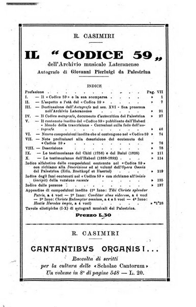 Note d'archivio per la storia musicale periodico trimestrale