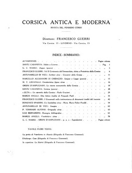 Corsica antica e moderna rivista bimestrale