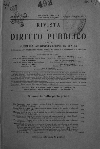 Rivista di diritto pubblico e della pubblica amministrazione in Italia