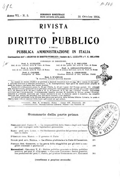 Rivista di diritto pubblico e della pubblica amministrazione in Italia