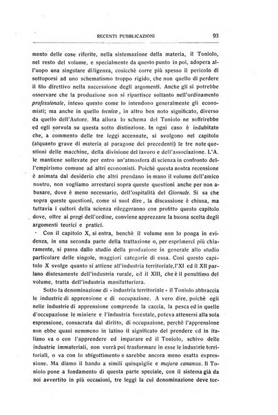 Giornale degli economisti e rivista di statistica