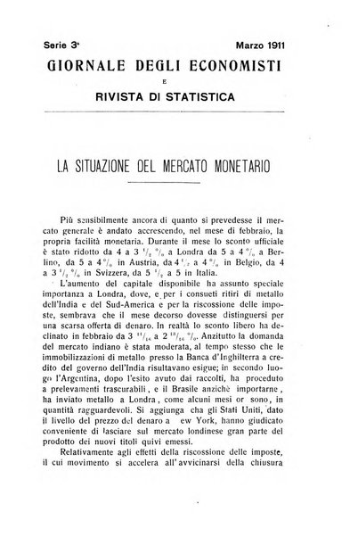 Giornale degli economisti e rivista di statistica