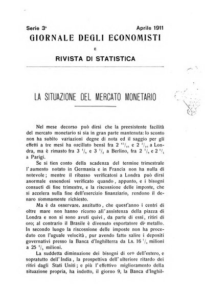 Giornale degli economisti e rivista di statistica