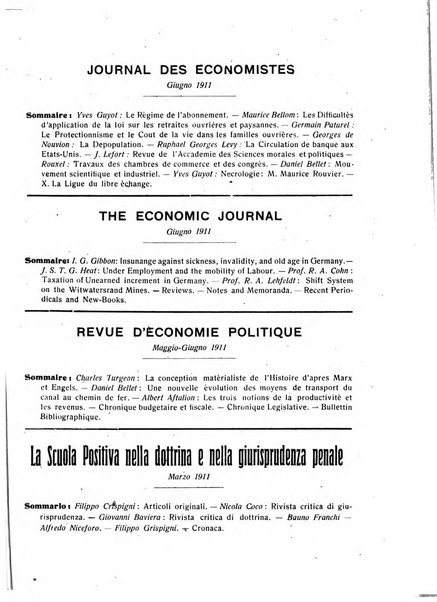 Giornale degli economisti e rivista di statistica