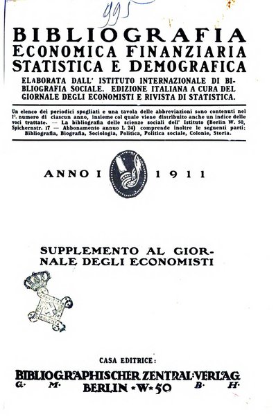 Giornale degli economisti e rivista di statistica