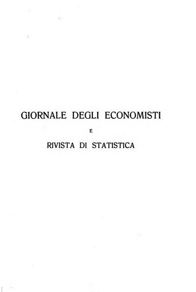 Giornale degli economisti e rivista di statistica