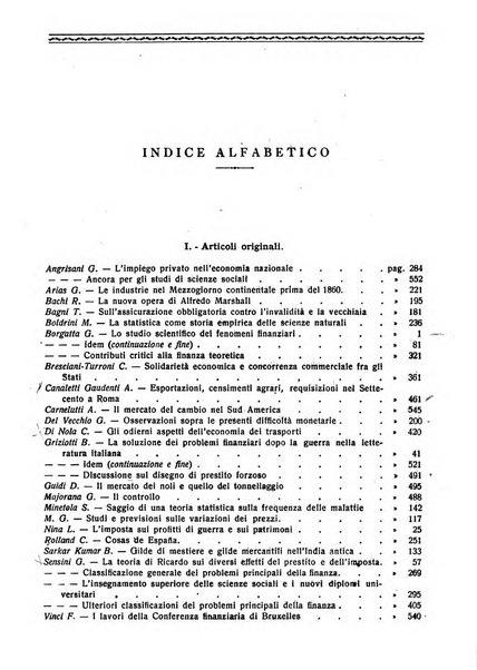 Giornale degli economisti e rivista di statistica