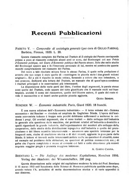 Giornale degli economisti e rivista di statistica