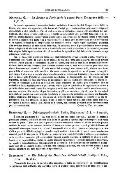 Giornale degli economisti e rivista di statistica