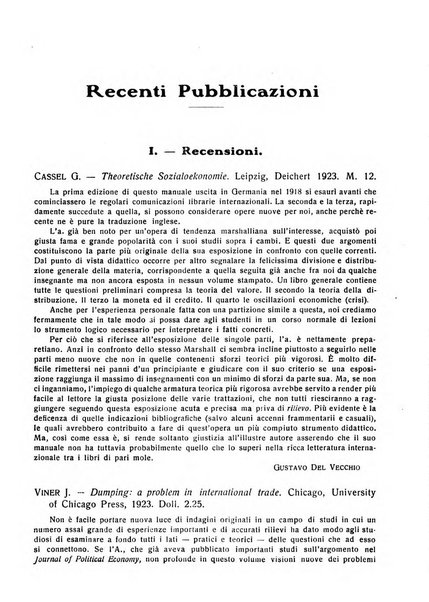 Giornale degli economisti e rivista di statistica