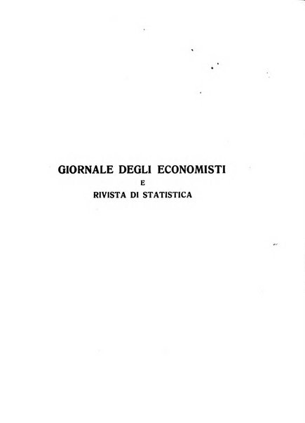 Giornale degli economisti e rivista di statistica