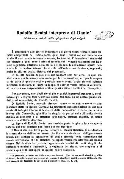 Giornale degli economisti e rivista di statistica