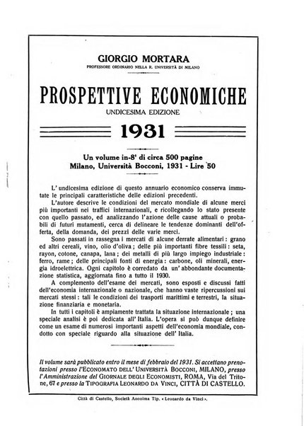 Giornale degli economisti e rivista di statistica