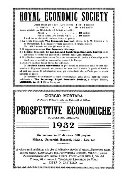 Giornale degli economisti e rivista di statistica