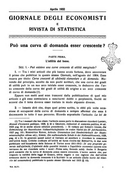 Giornale degli economisti e rivista di statistica