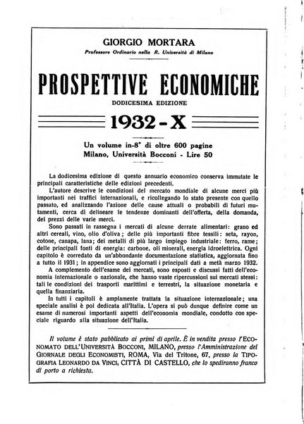 Giornale degli economisti e rivista di statistica