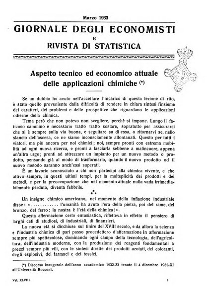 Giornale degli economisti e rivista di statistica