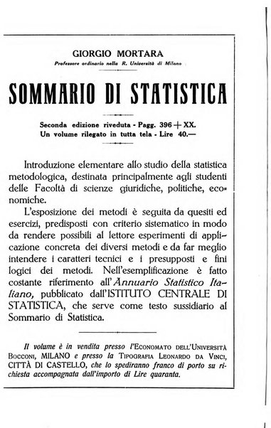 Giornale degli economisti e rivista di statistica