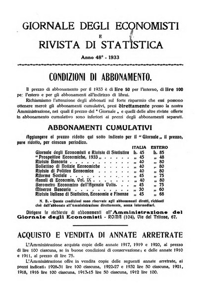 Giornale degli economisti e rivista di statistica