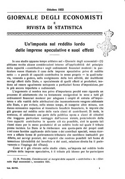 Giornale degli economisti e rivista di statistica