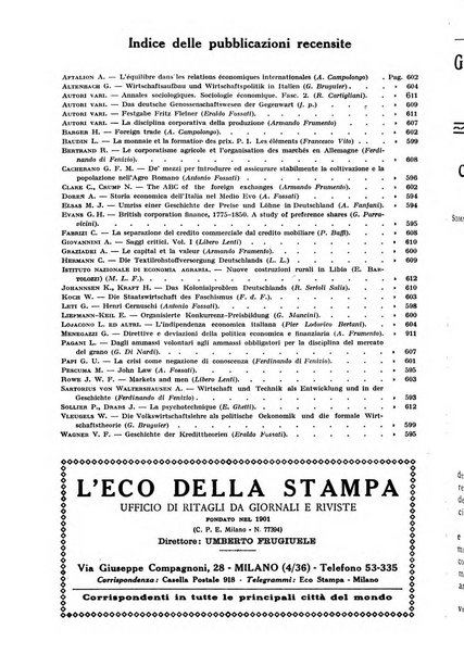 Giornale degli economisti e rivista di statistica