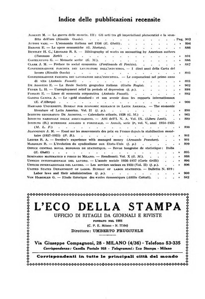 Giornale degli economisti e rivista di statistica