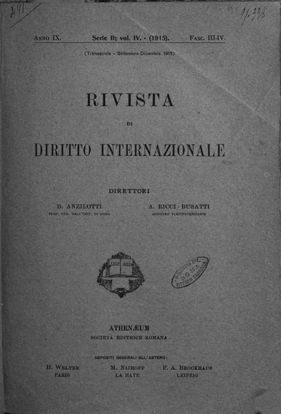 Rivista di diritto internazionale