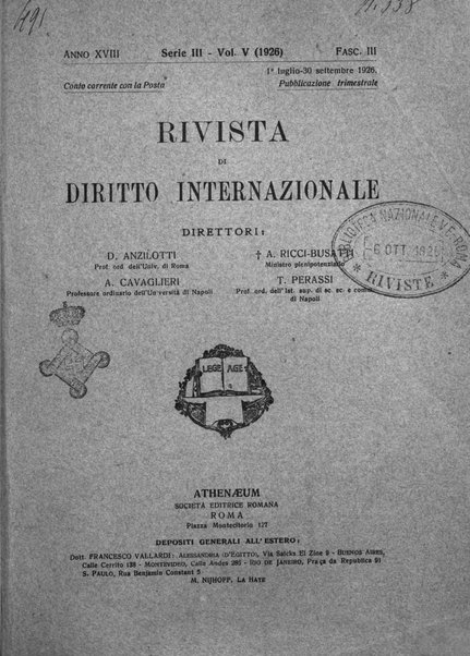 Rivista di diritto internazionale