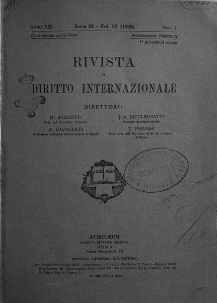 Rivista di diritto internazionale