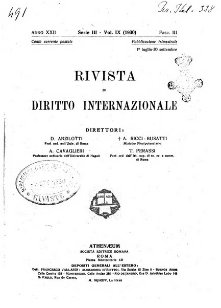 Rivista di diritto internazionale