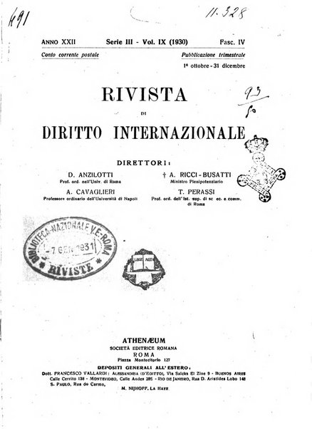 Rivista di diritto internazionale