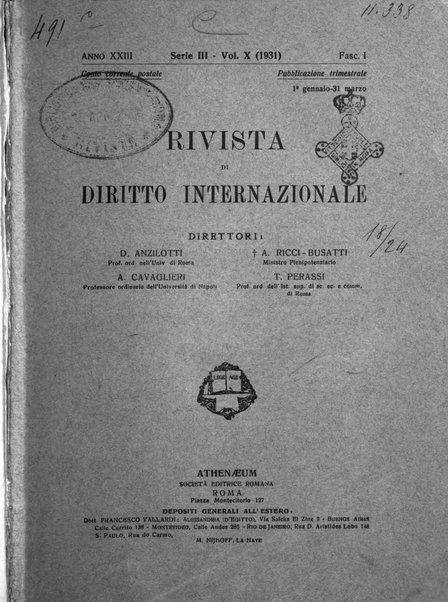 Rivista di diritto internazionale