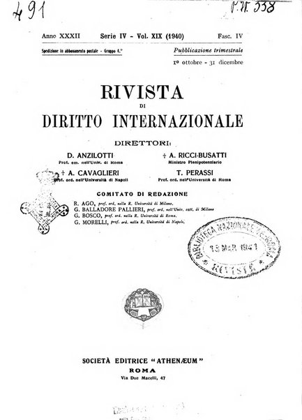 Rivista di diritto internazionale