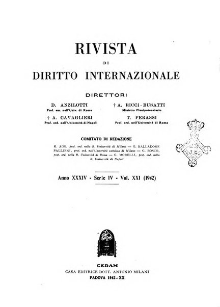 Rivista di diritto internazionale