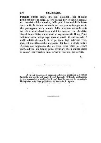 La filosofia delle scuole italiane