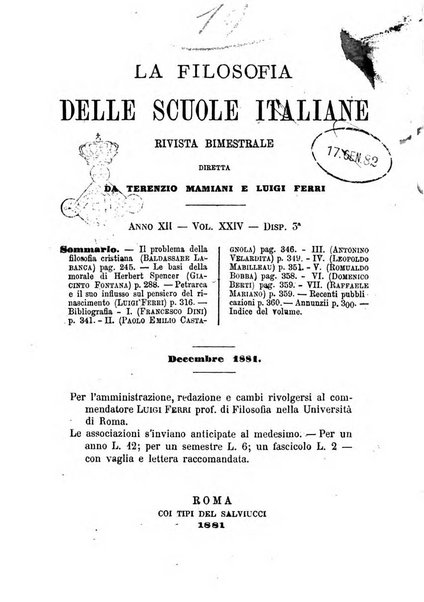 La filosofia delle scuole italiane
