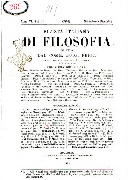 Rivista italiana di filosofia