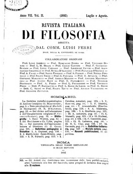 Rivista italiana di filosofia