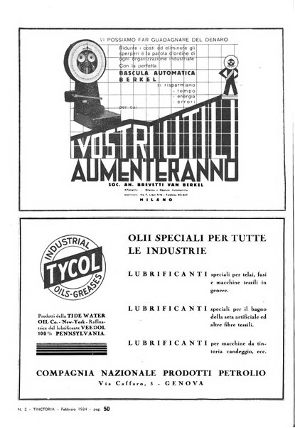 Tinctoria i progressi delle industrie tintorie e tessili