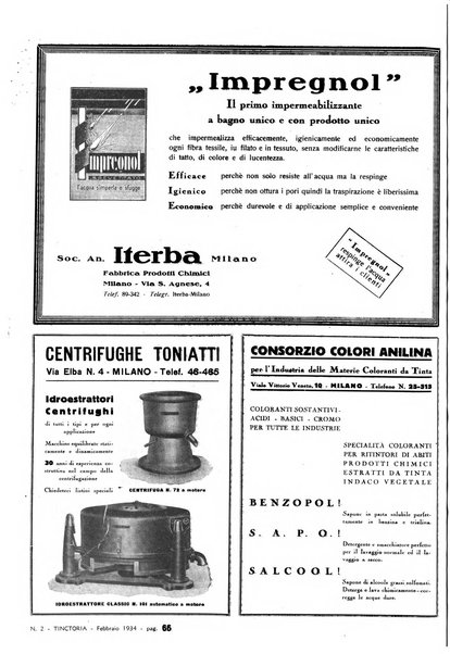 Tinctoria i progressi delle industrie tintorie e tessili