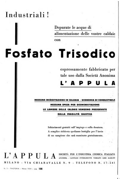 Tinctoria i progressi delle industrie tintorie e tessili