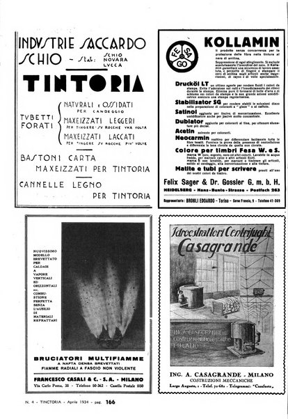 Tinctoria i progressi delle industrie tintorie e tessili