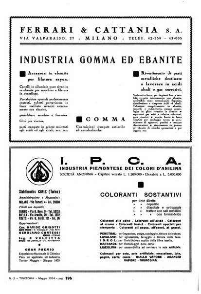 Tinctoria i progressi delle industrie tintorie e tessili