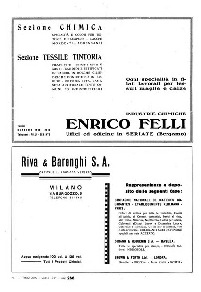 Tinctoria i progressi delle industrie tintorie e tessili