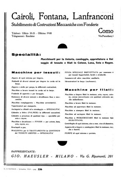 Tinctoria i progressi delle industrie tintorie e tessili