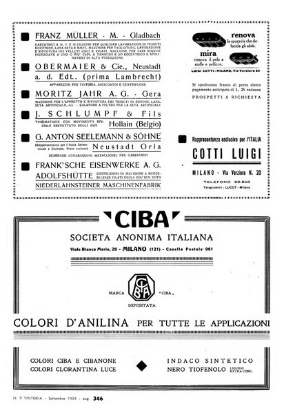 Tinctoria i progressi delle industrie tintorie e tessili