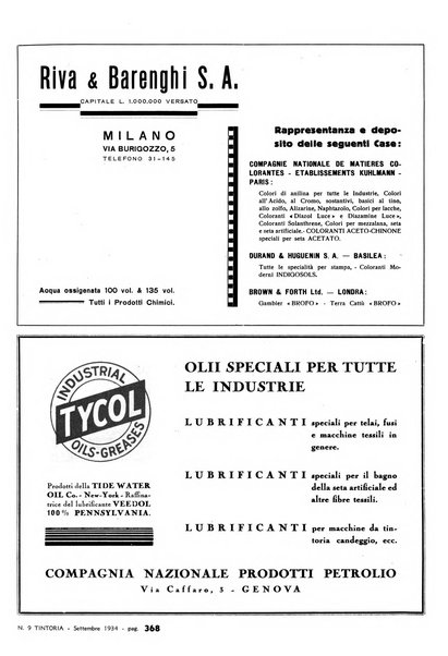 Tinctoria i progressi delle industrie tintorie e tessili